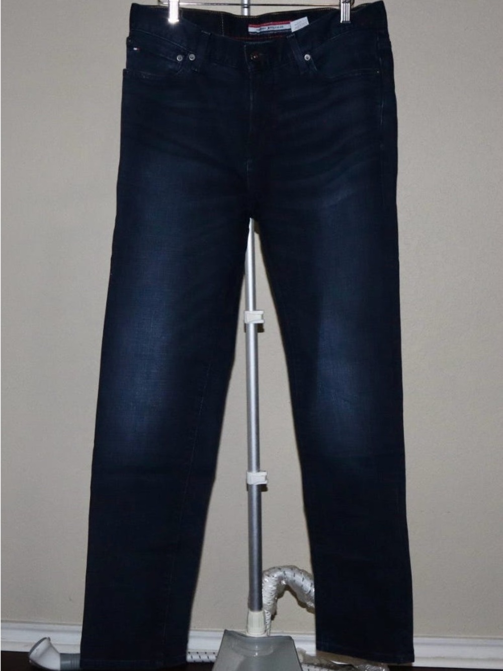 Tommy Hilfiger Men's Slim Straight Jeans in Dark Indigo